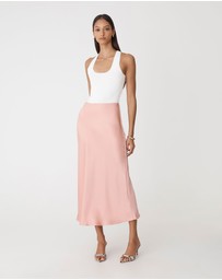 Forcast - Valeria A-Line Satin Skirt