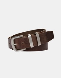 Buckle - Brumby. Australian Made Full Grain Natural Leather Belt. 38mm width.