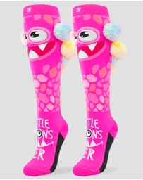 Crazy Skates - Crazy Socks Monster Pink Knee-High Socks