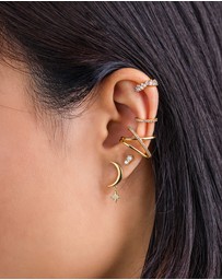 Wanderlust + Co - Multi Pave Gold Ear Cuff