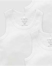 Purebaby - 4 Pack Rib Singlet-Babies