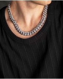 Nialaya Jewellery - Men's Chunky Cuban Chain Choker