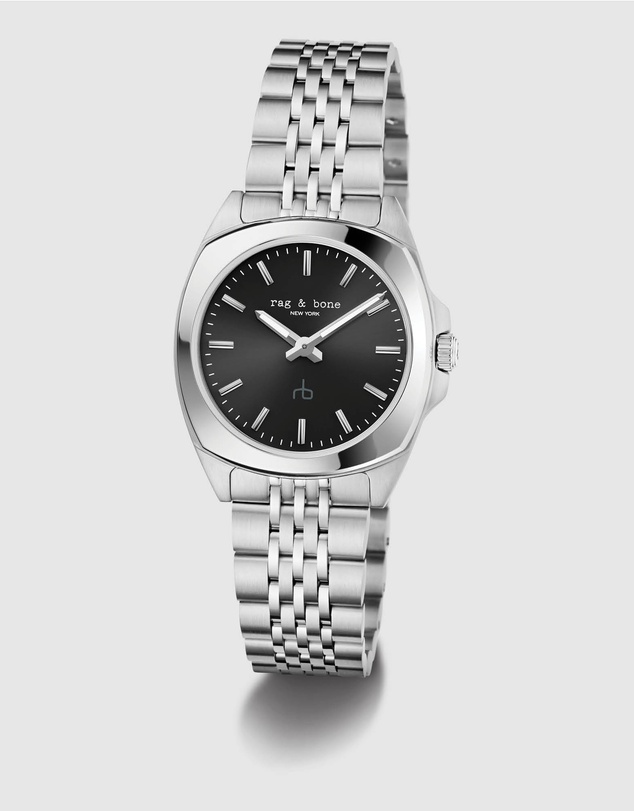 rag & bone - Rag & Bone Bleeker Silver-Tone Analogue Watch
