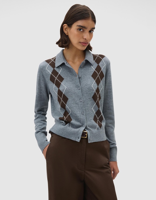Oroton - Argyle Cardigan