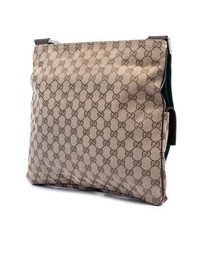 Pre-Loved by Azura Reborn - Pre-Loved GG Canvas Web Double Pocket Crossbody