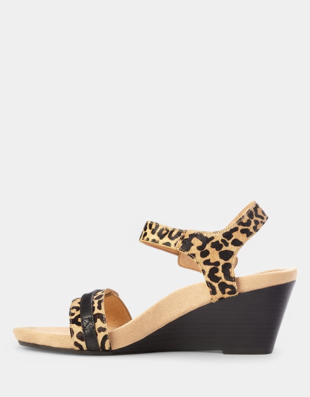 Vionic - Laurie Wedge Sandal - Tan Leopard