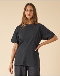 CAMIXA - Teesha Oversized Distressed Cotton T-Shirt