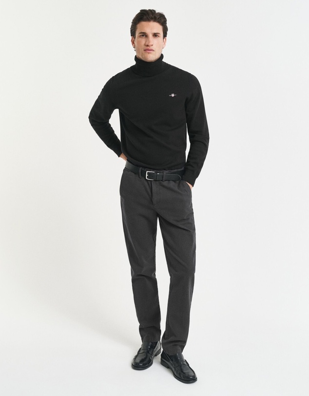 Gant - Slim Fit Cotton Herringbone Pants