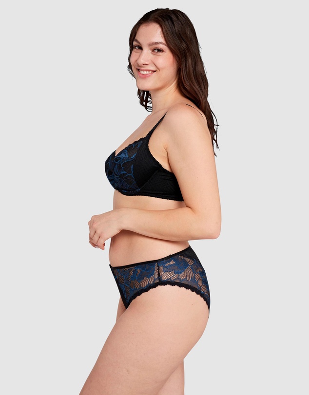 Sans Complexe - Capucine Low Rise Two-Tone Lace Brief
