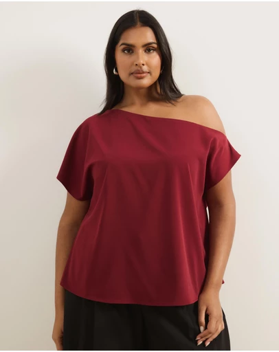 Atmos&Here Curvy - Willow Off Shoulder Top