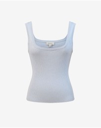 Forcast - Ella Square Neck Rib Knit