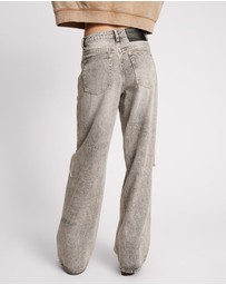 ONE TEASPOON - Smoke Jackson Mid Waist Wide Leg Jeans