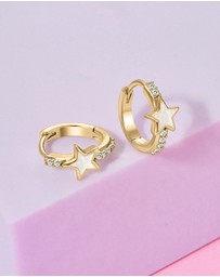 Mestige Kids - Stella Star Hoops - 18K Gold Plated
