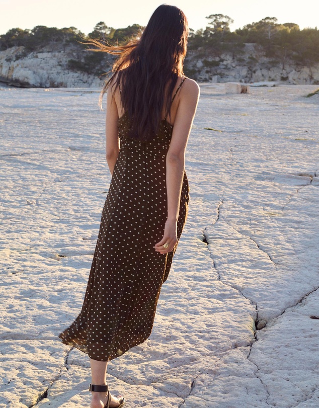 M.N.G - Polka Dot Dress with Gathered Neckline