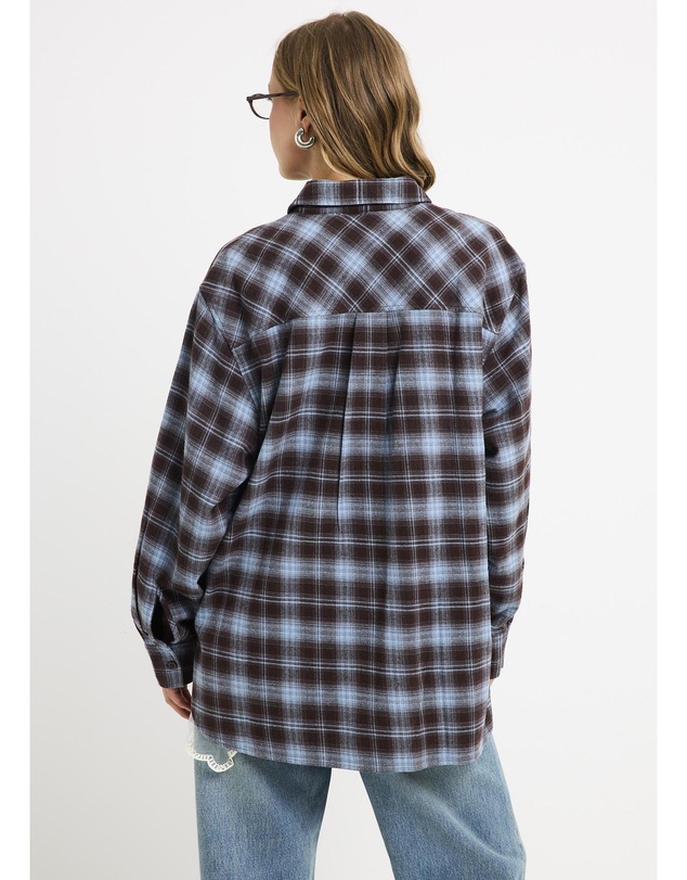Insight - Arlo Plaid Boyfriend Long Sleeve Shirt
