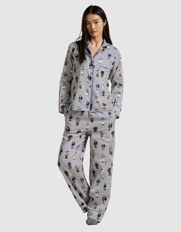 Polo Ralph Lauren - Madison Cotton Long Sleeve Button Down Pyjama Set