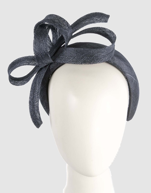 Max Alexander - Navy Sinamay Bow Racing Fascinator Headband