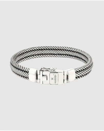 Kuzzoi - ICONIC EXCLUSIVE - Bracelet Male Kingchain 925 Sterling Silver Oxidized