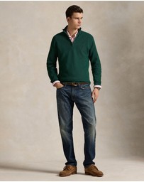 Polo Ralph Lauren - Mesh-Knit Cotton Quarter-Zip Sweater