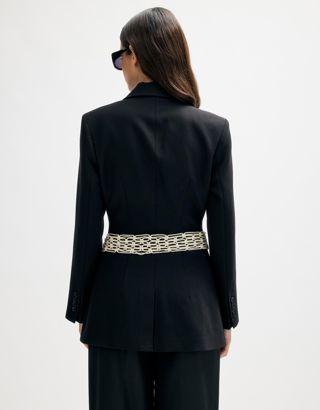 Minima Esenciales - Ise Macrame Belt Blazer