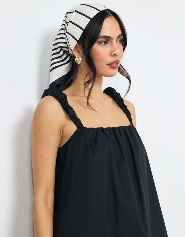 AERE - Maris Shirred Cotton Mini Dress