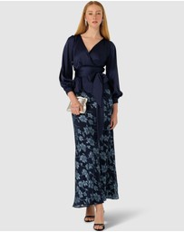 SACHA DRAKE - Satin Faux Wrap Top