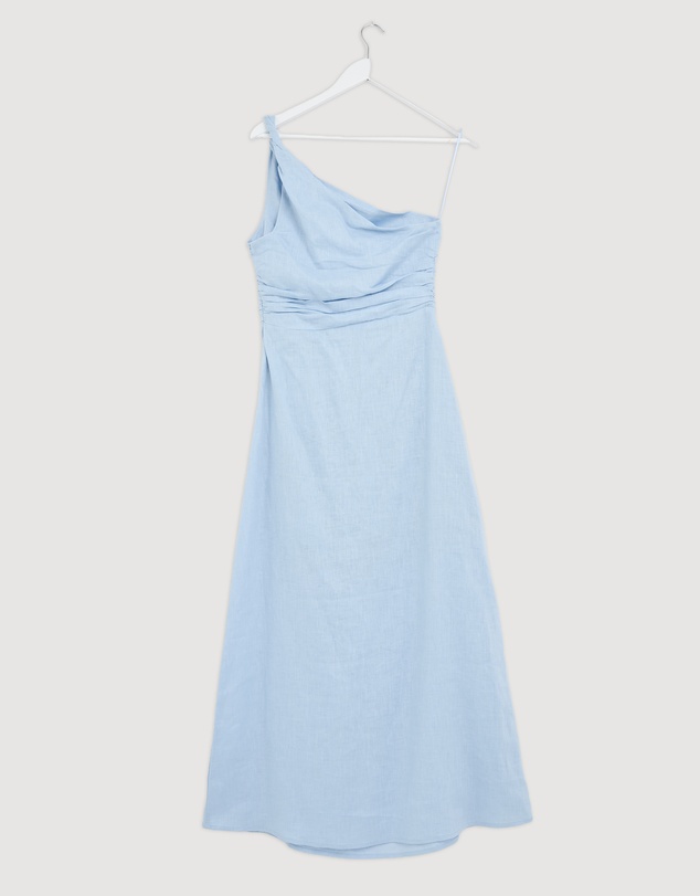Revibe - Repaired AERE Lettie One Shoulder Maxi Dress - AU 10
