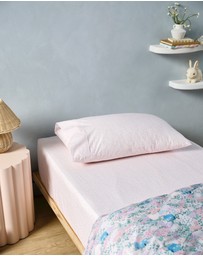 Linen House Kids - Daisy Meadow Fitted Sheet + Pillowcase Set