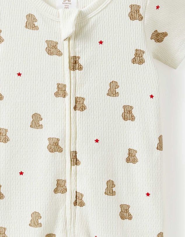 Cotton On Kids - Littlie Organic Short Sleeve Zip Romper