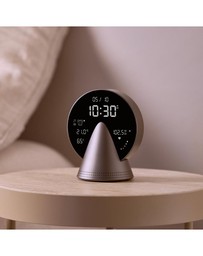 Lexon - Lexon Conic Radio Alarm Clock With Fm & Built-In Bluetooth Speaker - Grey