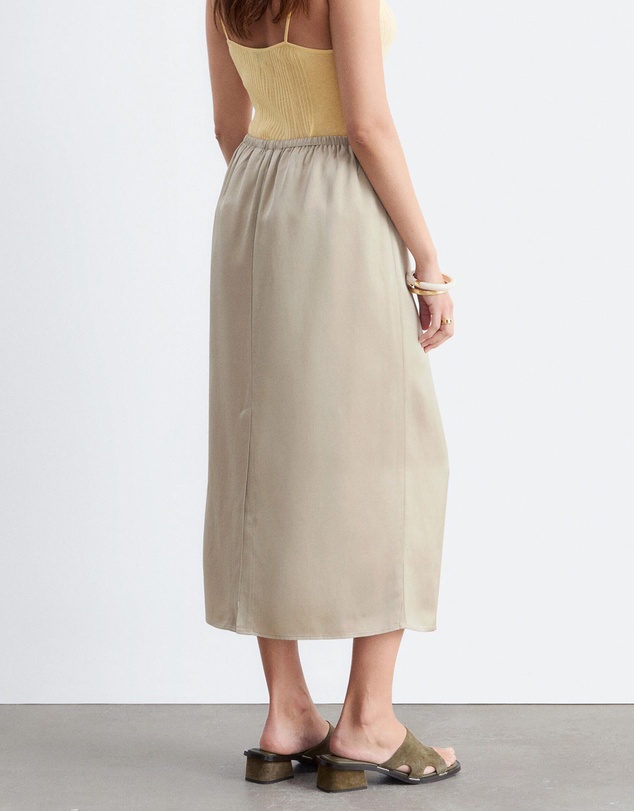 & Other Stories - Drawstring Satin Midi Skirt