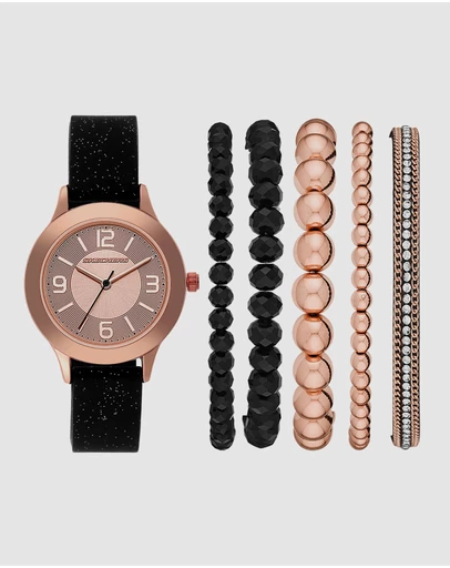 Skechers - Sets Black Analogue Watch Set