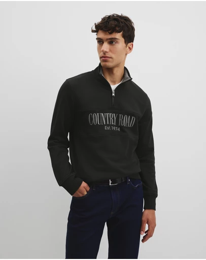 Country Road - Australian Cotton Half Zip Heritage Sweat