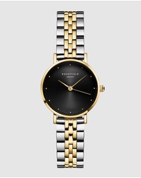 Rosefield - Small Edit Black Gold Silver Duotone Bracelet Watch