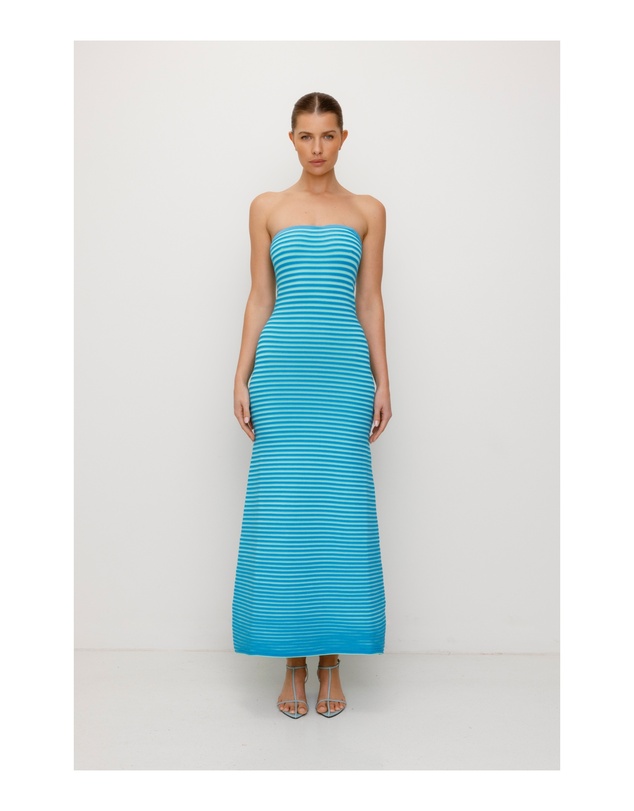 The Wolf Gang - Sunmor Knit Maxi Dress - Aqua