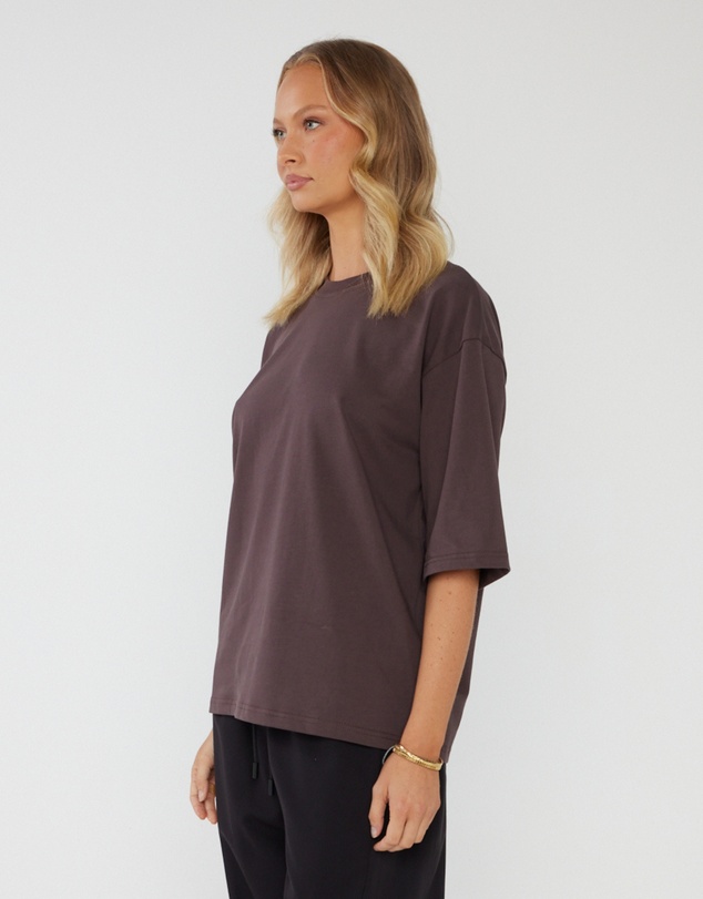 ALEXANDRA - Zuri T-Shirt Dark Cocoa