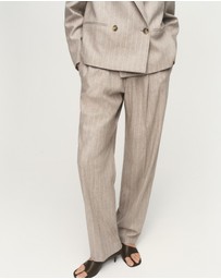 M.N.G - Pinstripe Wool Suit Trousers