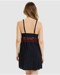 Sans Complexe - Mélodie Short Lace Trim Chemise Nightdress