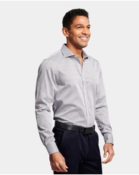 Brooksfield - ABSTRACT PRINT SLIM FIT DRESS SHIRT