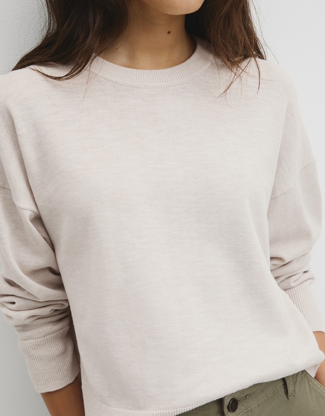 Country Road - Cotton Linen Crew Neck Knit