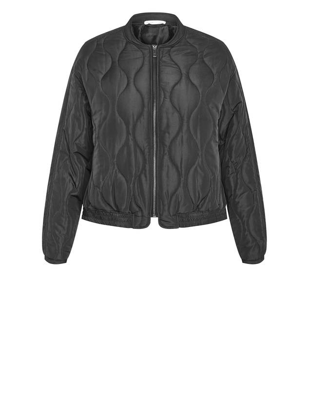City Chic - Plus size Leah Puffer Jacket - black