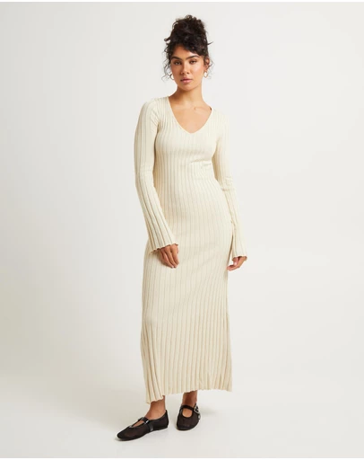 Subtitled - Sophie Long Sleeve Rib Knit Dress