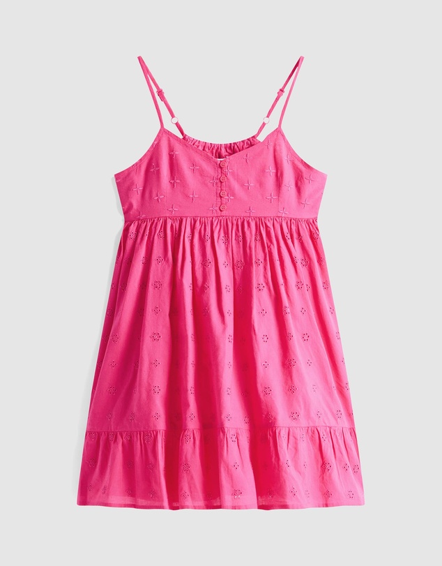 Tommy Hilfiger - Broderie Anglaise Spaghetti Strap Dress - Teens