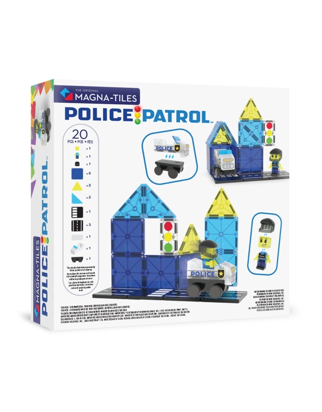 Magna-Tiles - MAGNA-TILES - Police Patrol - 20 Piece