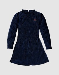 Quapi - Kaisa Long Sleeve Rib Velour Dress - Kids-Teens