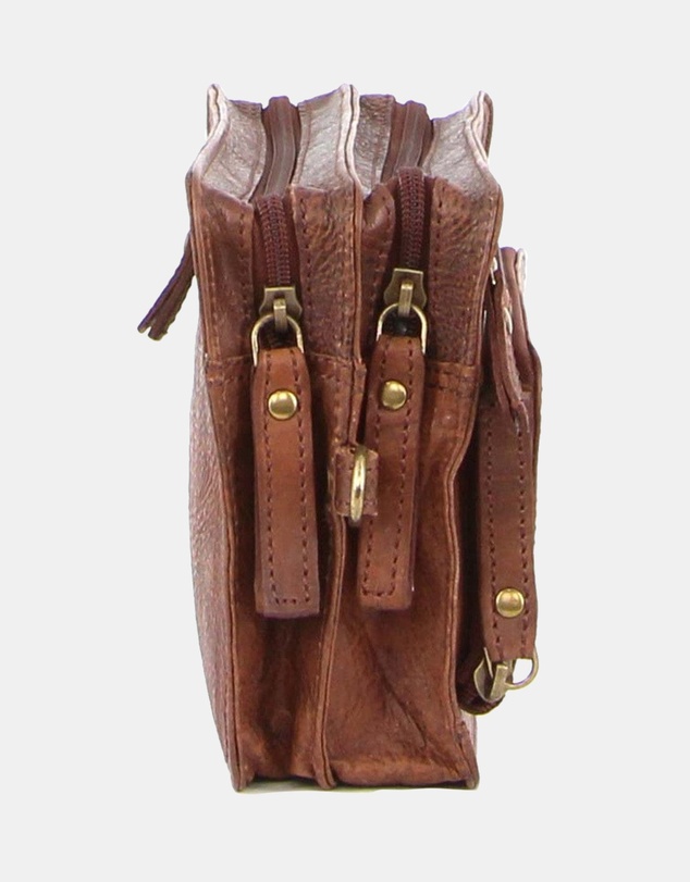 Pierre Cardin - Pierre Cardin Rustic Leather Organiser Bag