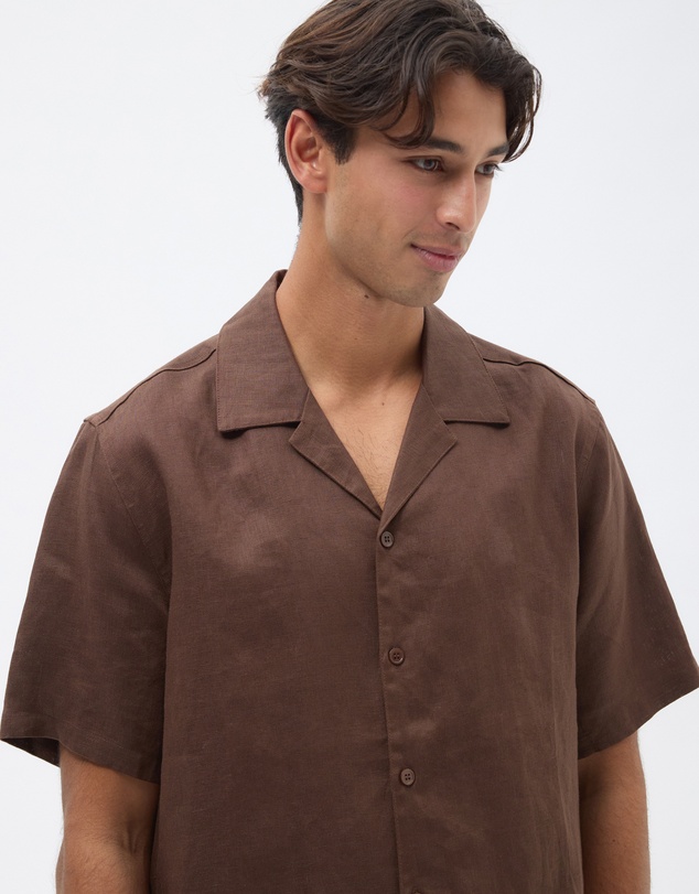 AERE - Euro Resort Linen Camp Collar Shirt