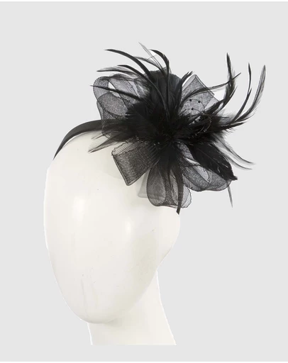 Max Alexander - Black Crinoline Fascinator