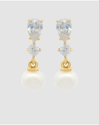 Georgini - Georgini Chic Noel Freshwater Pearl Pyrmont Earrings Gold