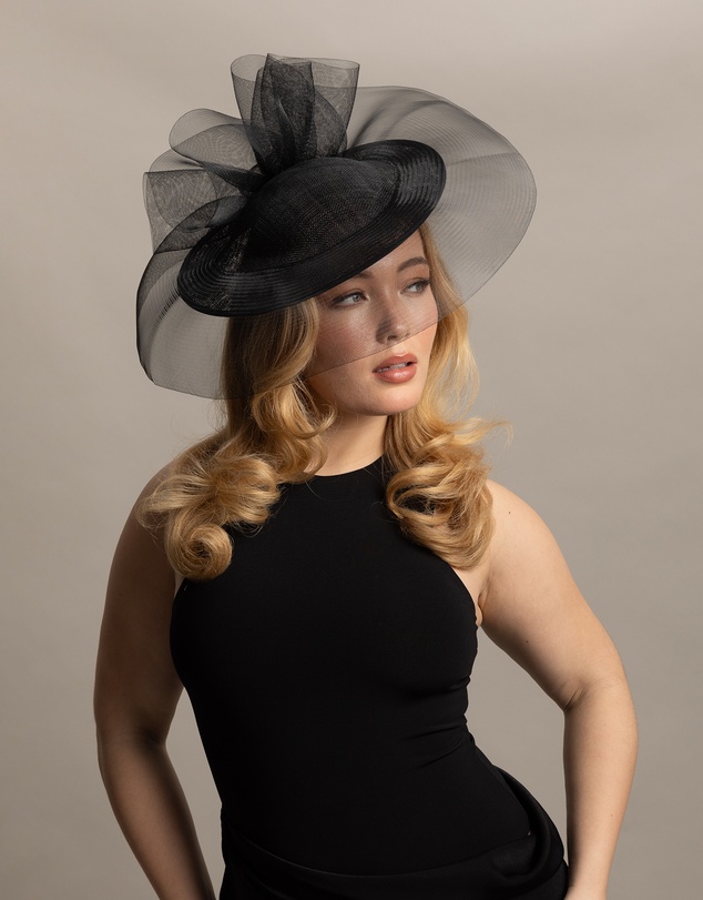 Morgan & Taylor - Julia Fascinator in Black
